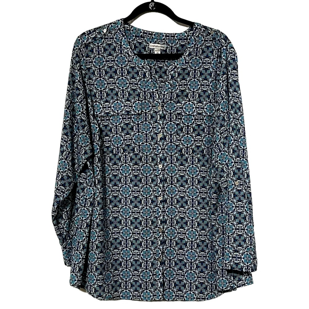 Croft & Barrow Button Down Top Size 2X